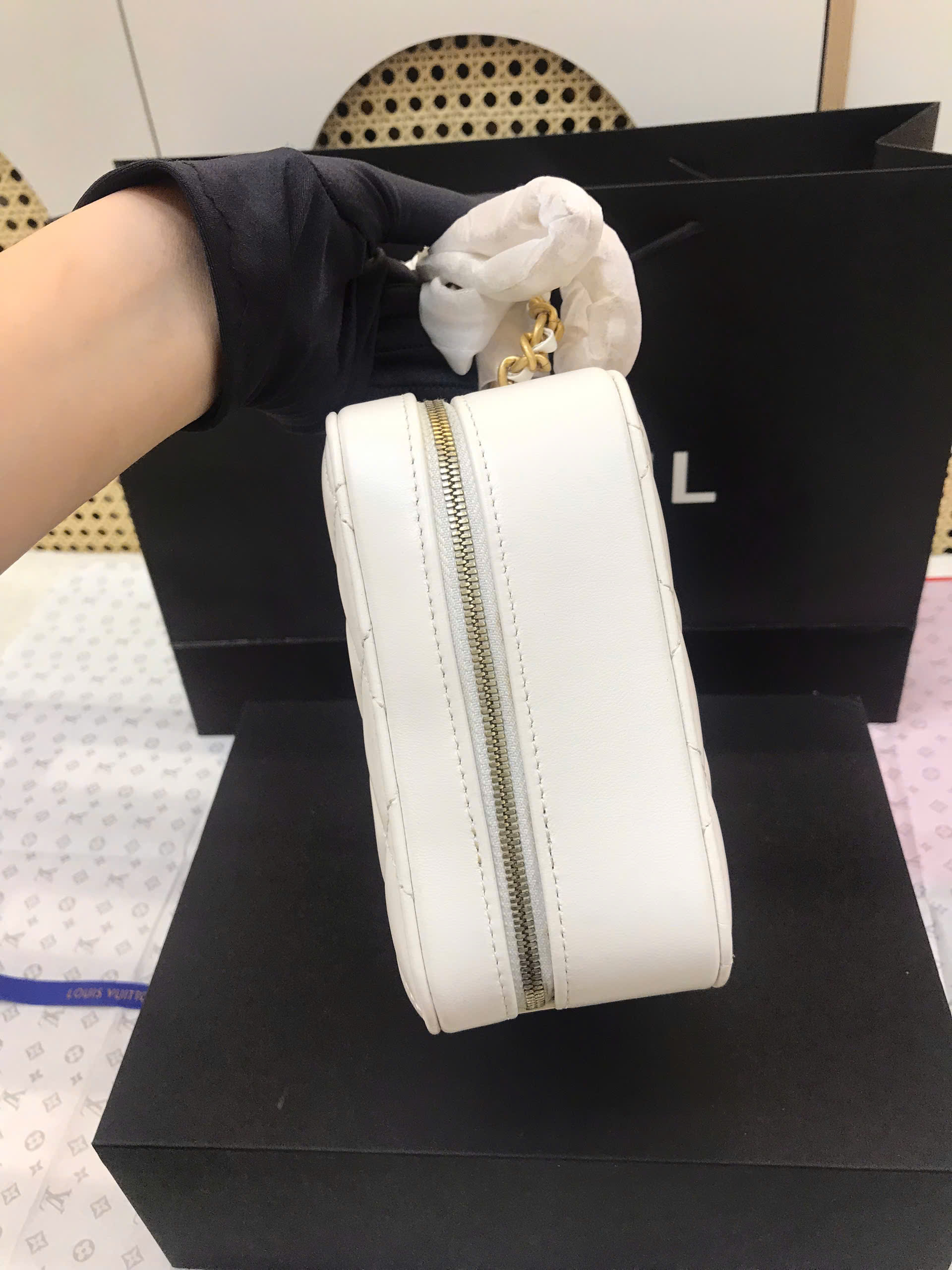 Túi Chanel Vanity White Bag Siêu Cấp Màu Trắng Size 20cm