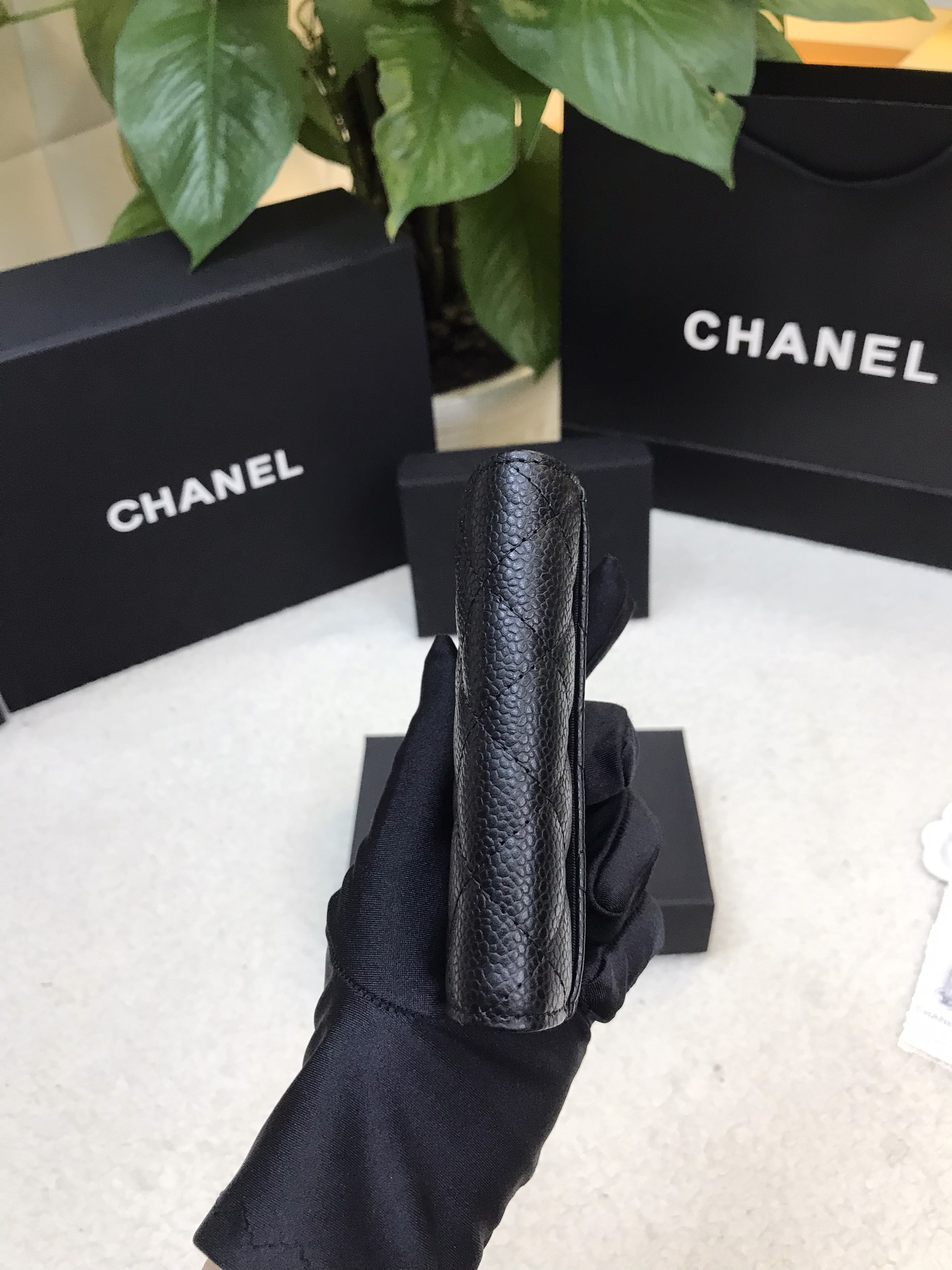 Ví Chanel Classic Card Holder Black VIP AP0214