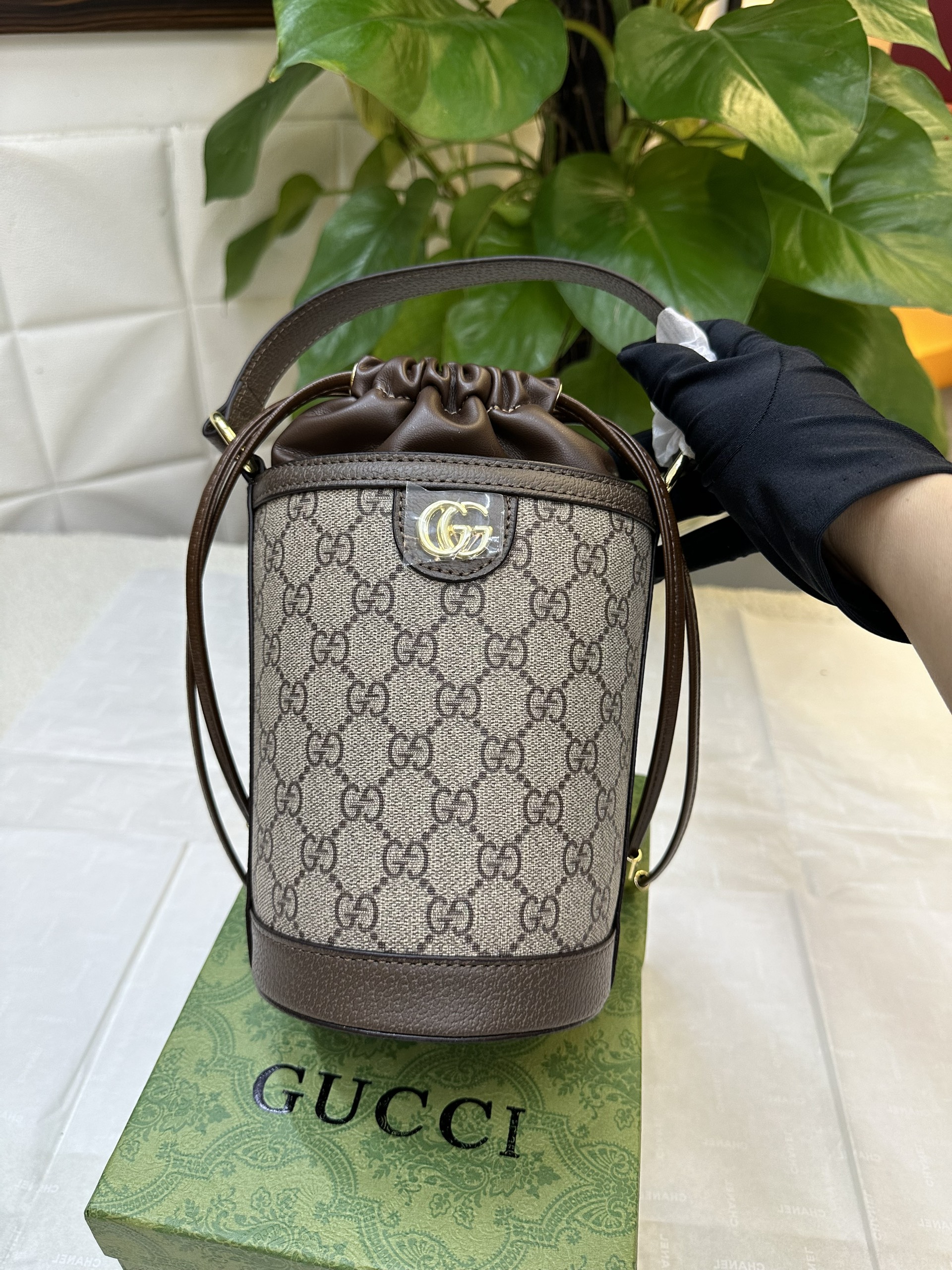 Túi Gucci Ophidia Mini Bucket Bag  Super Màu Nâu Size 20cm