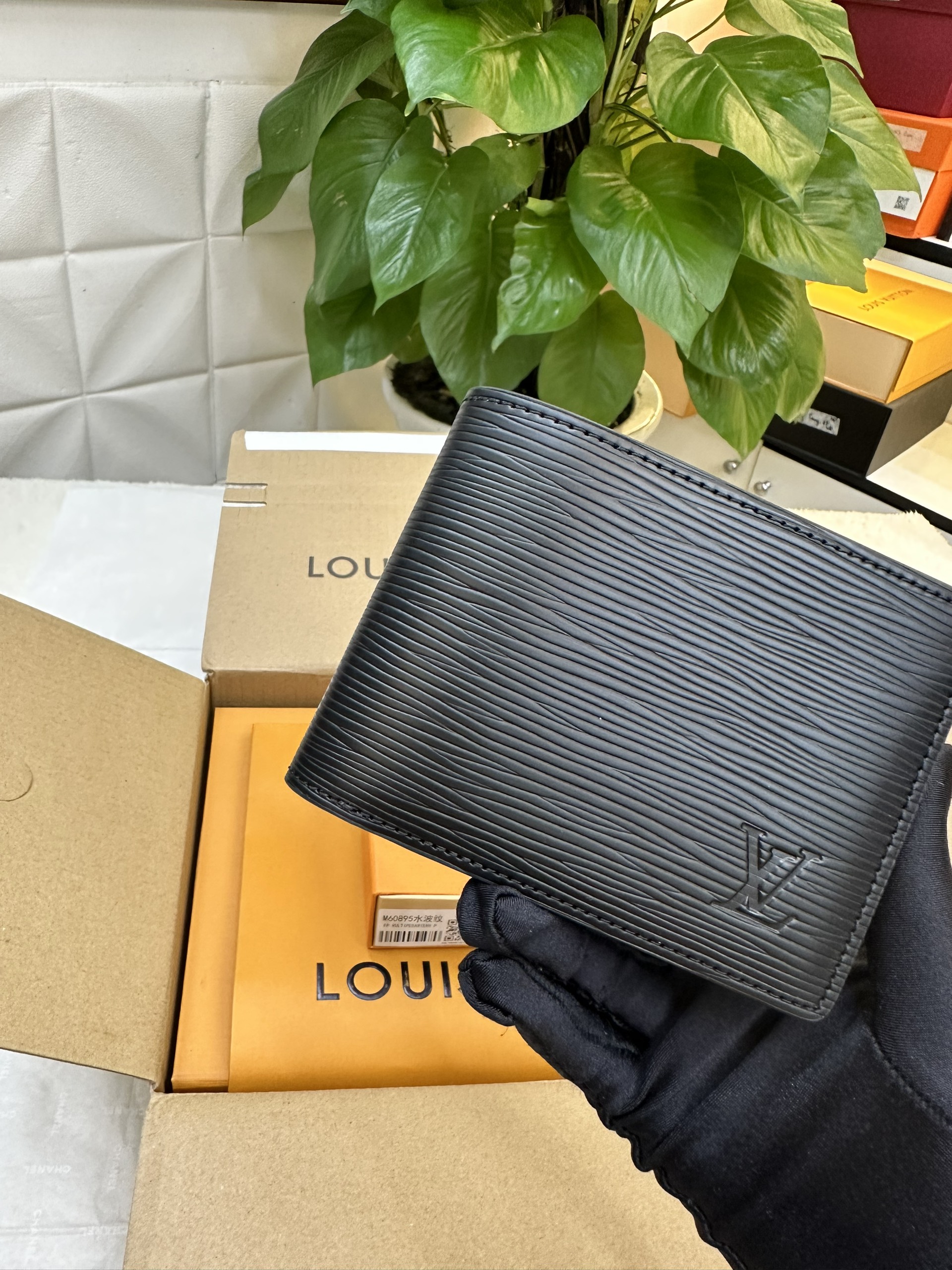 Ví LV Slender Wallet Siêu Cấp Màu Đen Size 11cm M60332