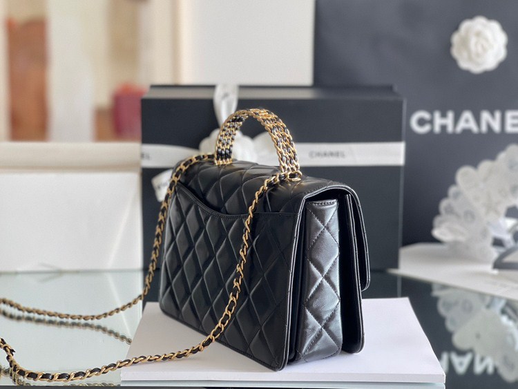 Túi Xách Chanel 23P Quai Sắt Vip Màu Đen Size 18cm