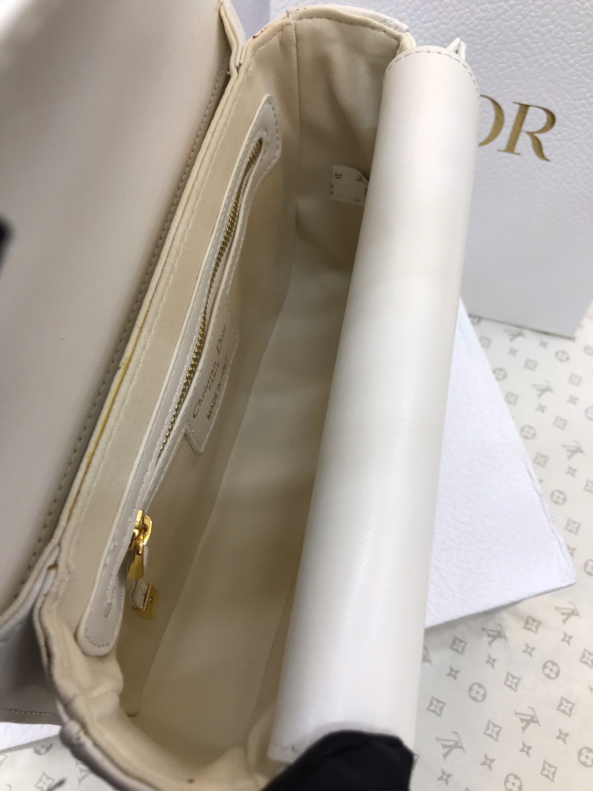 Túi Dior Small Dior Jolie Top Handle Bag Super Màu Trắng Size 22cm