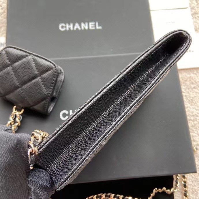 Túi Xách Chanel Kèm Ví Siêu Cấp Màu Đen Ap2742