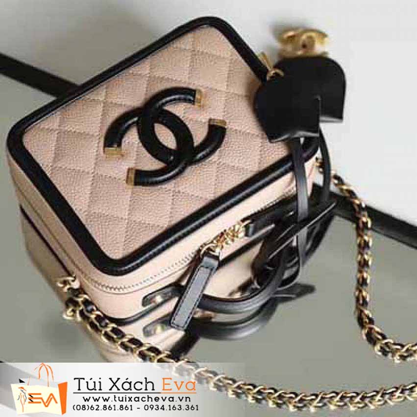 Túi Xách Chanel Vanity Bag Siêu Cấp Màu Cam Đẹp.