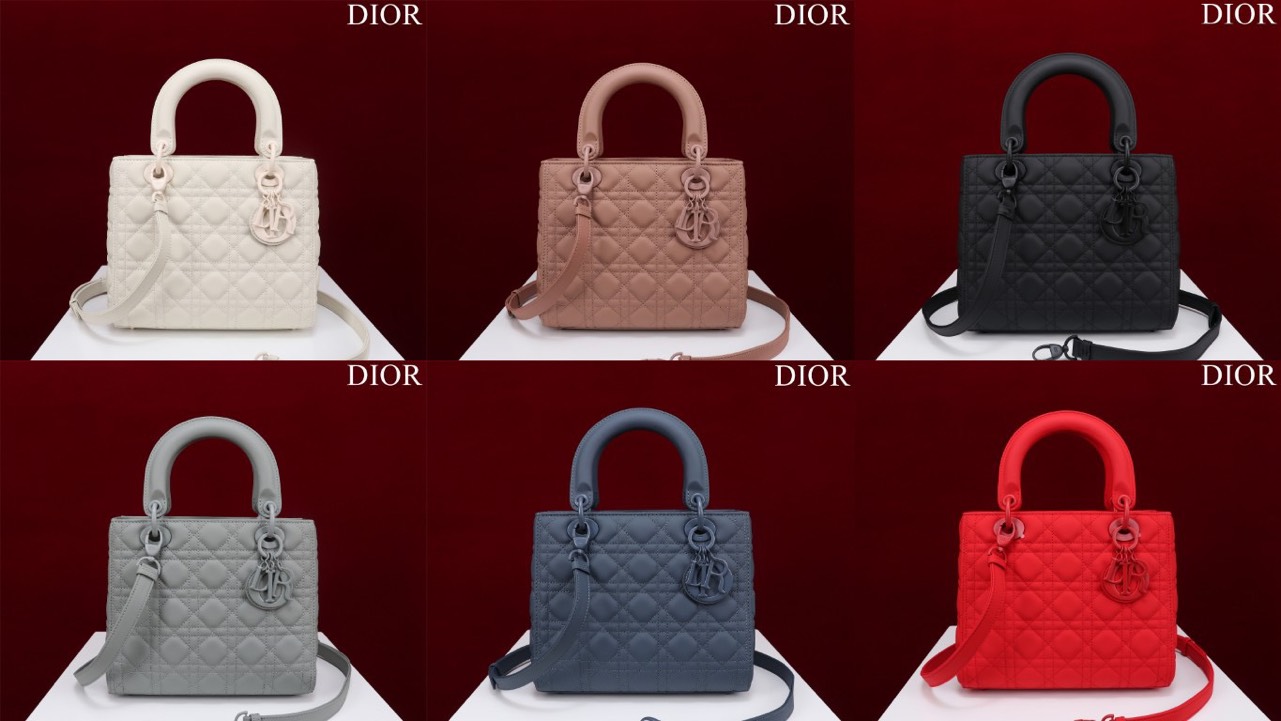Tổng Hợp Mẫu Túi Xách Dior Lady Siêu Cấp Da Lì Đủ Màu Khóa Trắng Nhiều Size