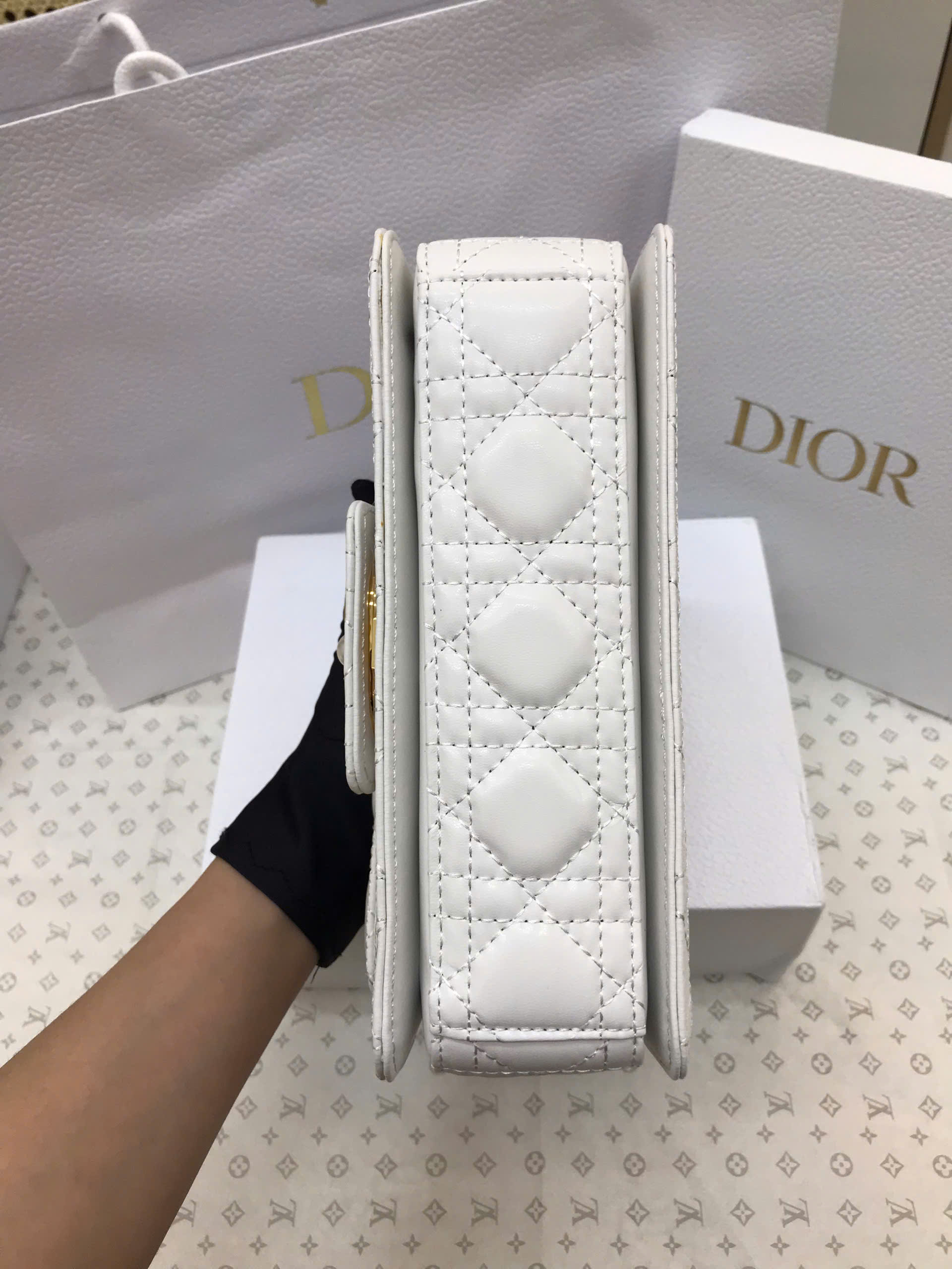 Túi Dior Small Dior Jolie Top Handle Bag Super Màu Trắng Size 22cm