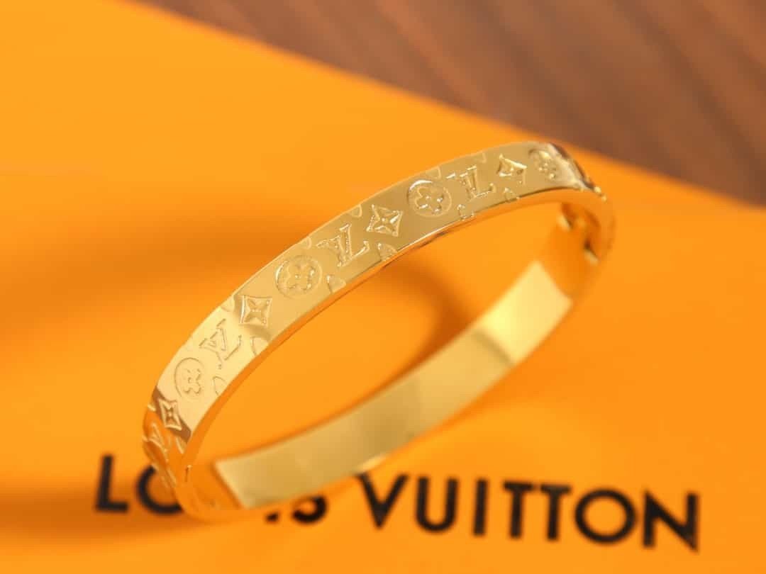 Vòng Tay Louis Vuitton Mạ Vàng Siêu Cấp Kiểu Đơn Giản Full Box