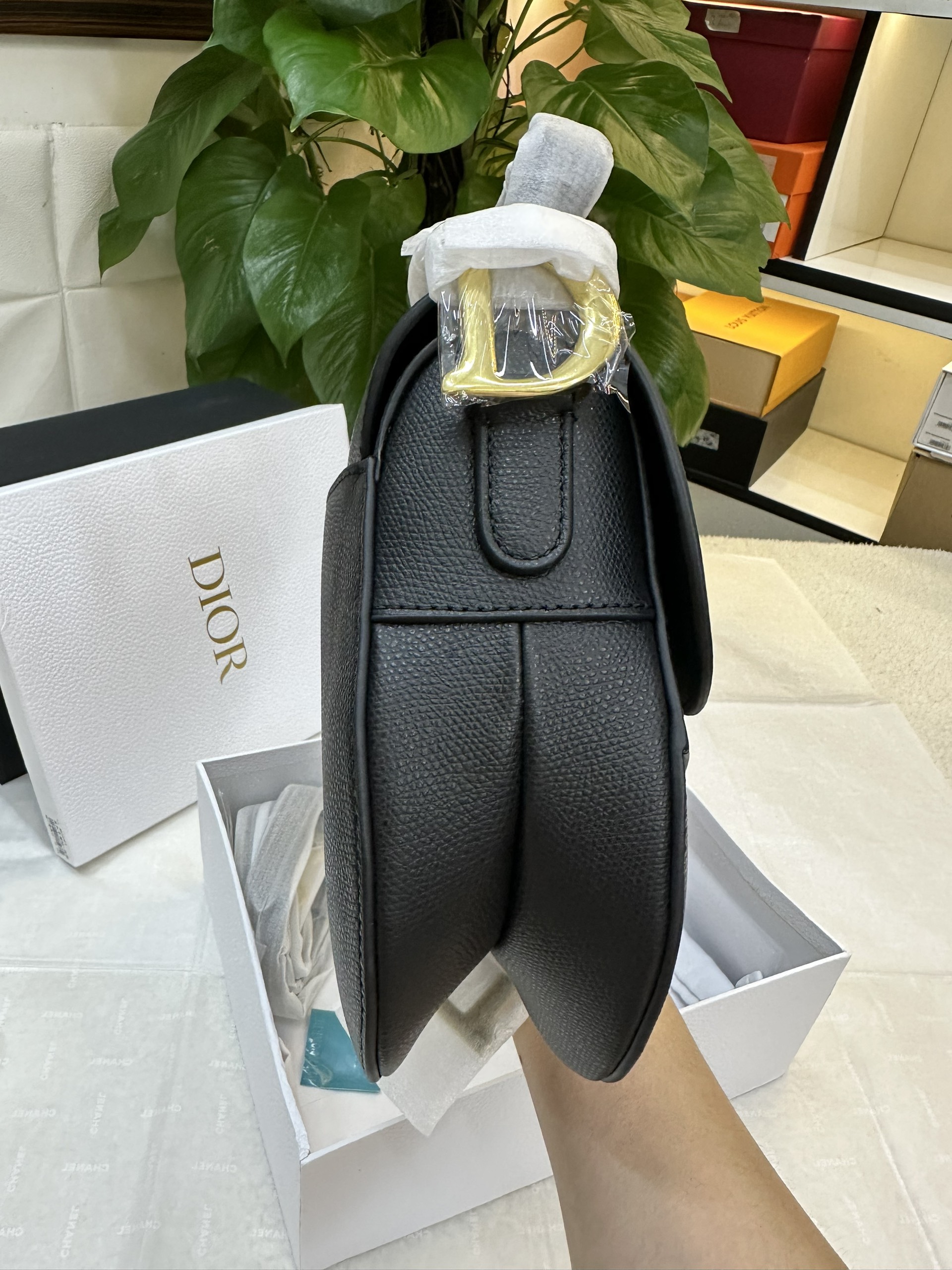 Túi Dior Saddle Bag With Strap Black Vip Size 25cm