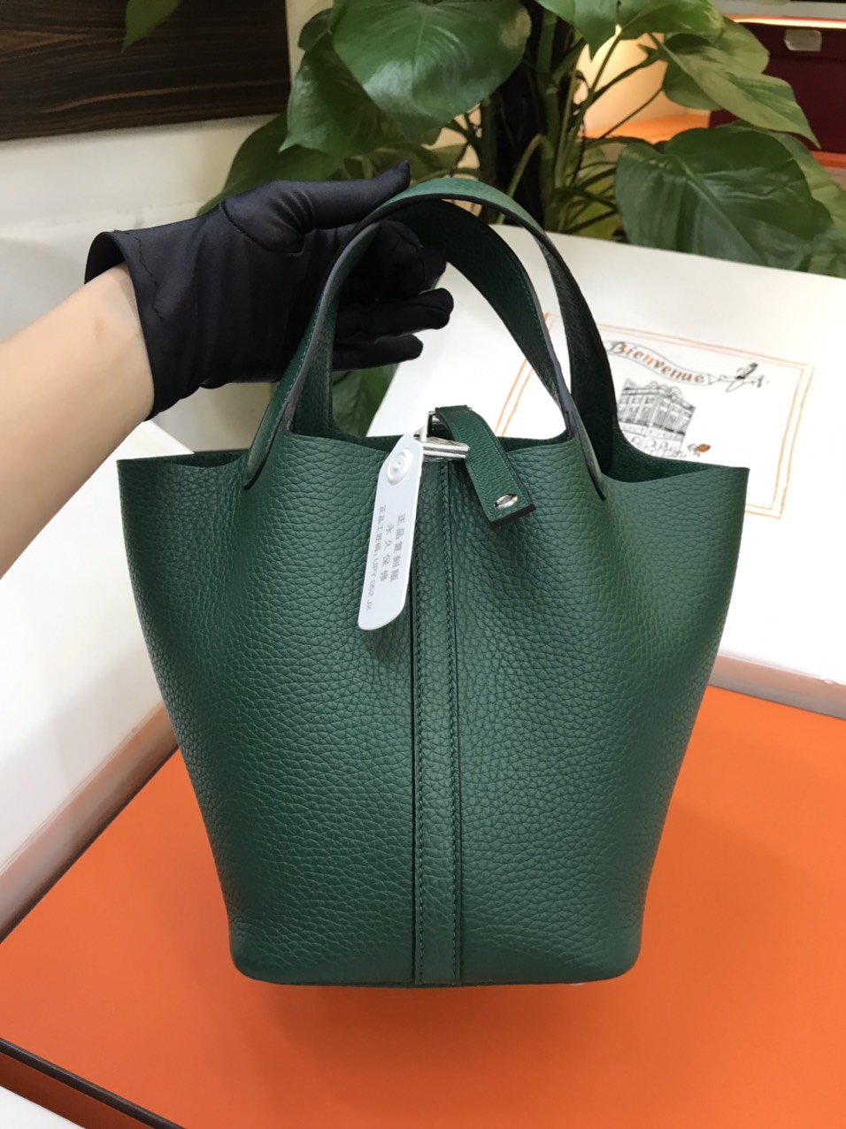 Túi Hermes Picotin 18 Vip Màu Xanh Rêu Khóa Bạc Size 18cm Chưa Kèm Box