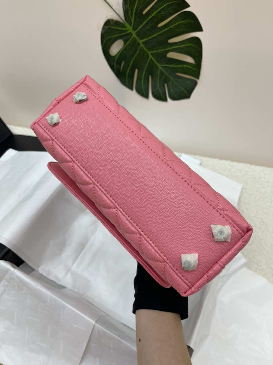Túi Xách Chanel Coco Khóa Bạc Super Màu Hồng Size 23cm