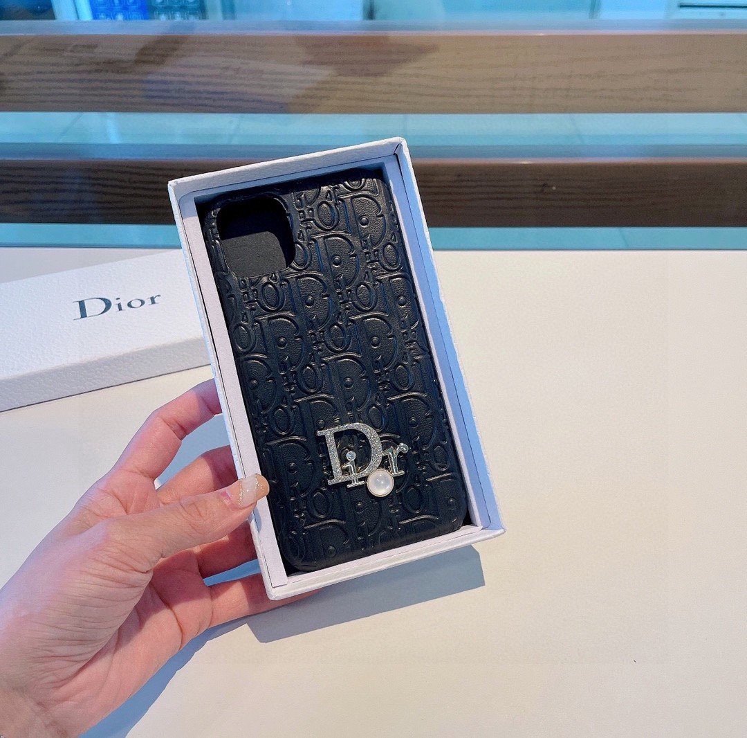Ốp Lưng Dior Celebration Đựng Thẻ Siêu Cấp Trắng & Đen Full Box