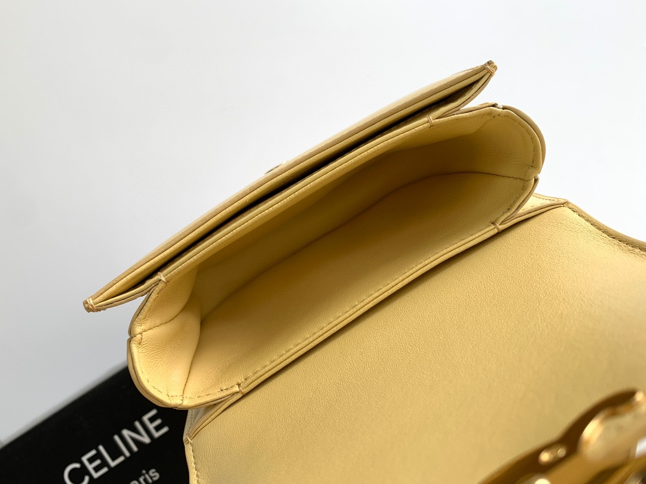Túi Xách CELINE Mini Besace Siêu Cấp Màu Vàng Size 15cm M10412