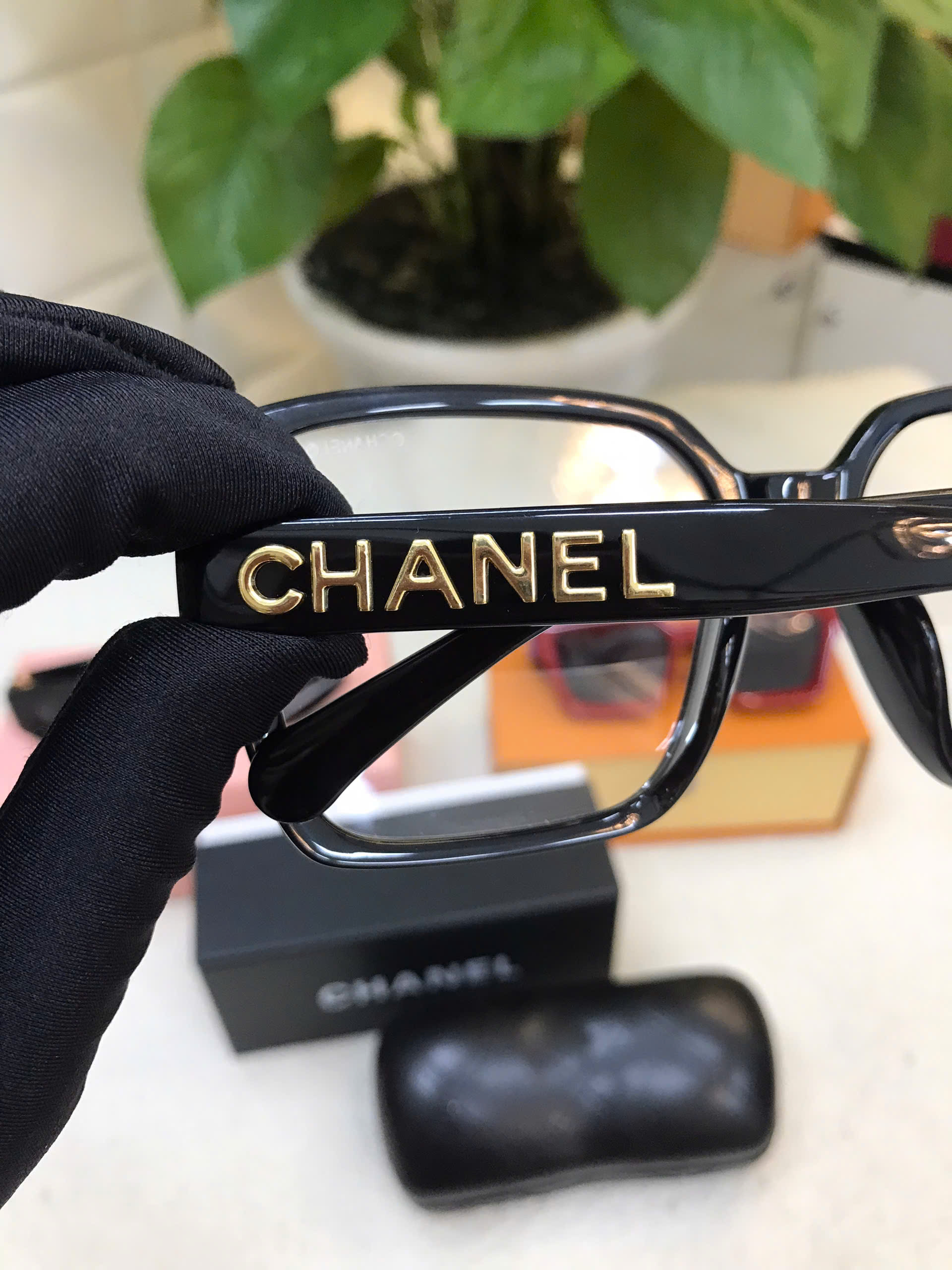 Kính Chanel Square Eyeglasses Siêu Cấp Màu Đen