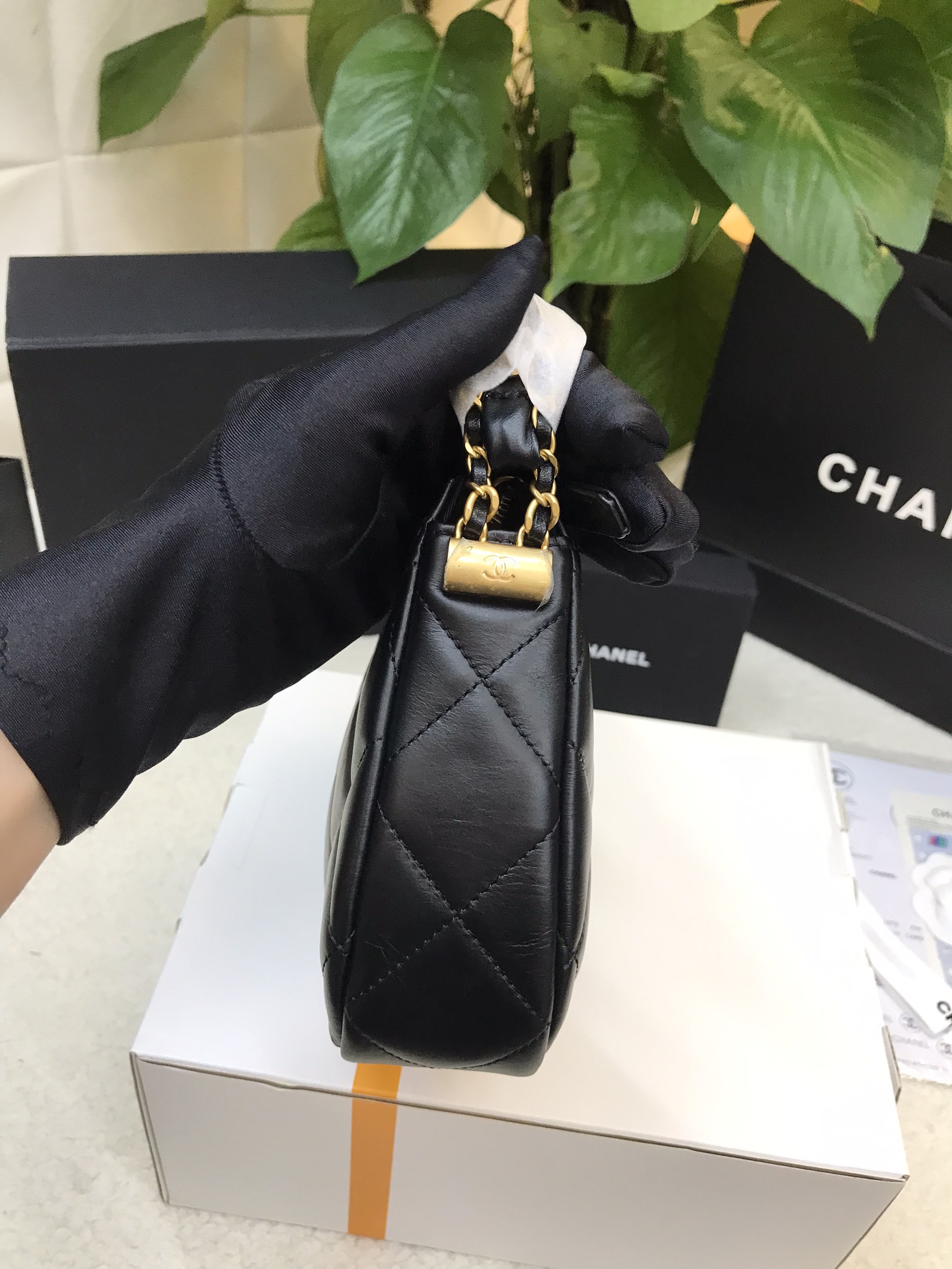 Túi Chanel Style Leather Logo Handbags C19 Siêu Cấp Size 19cm