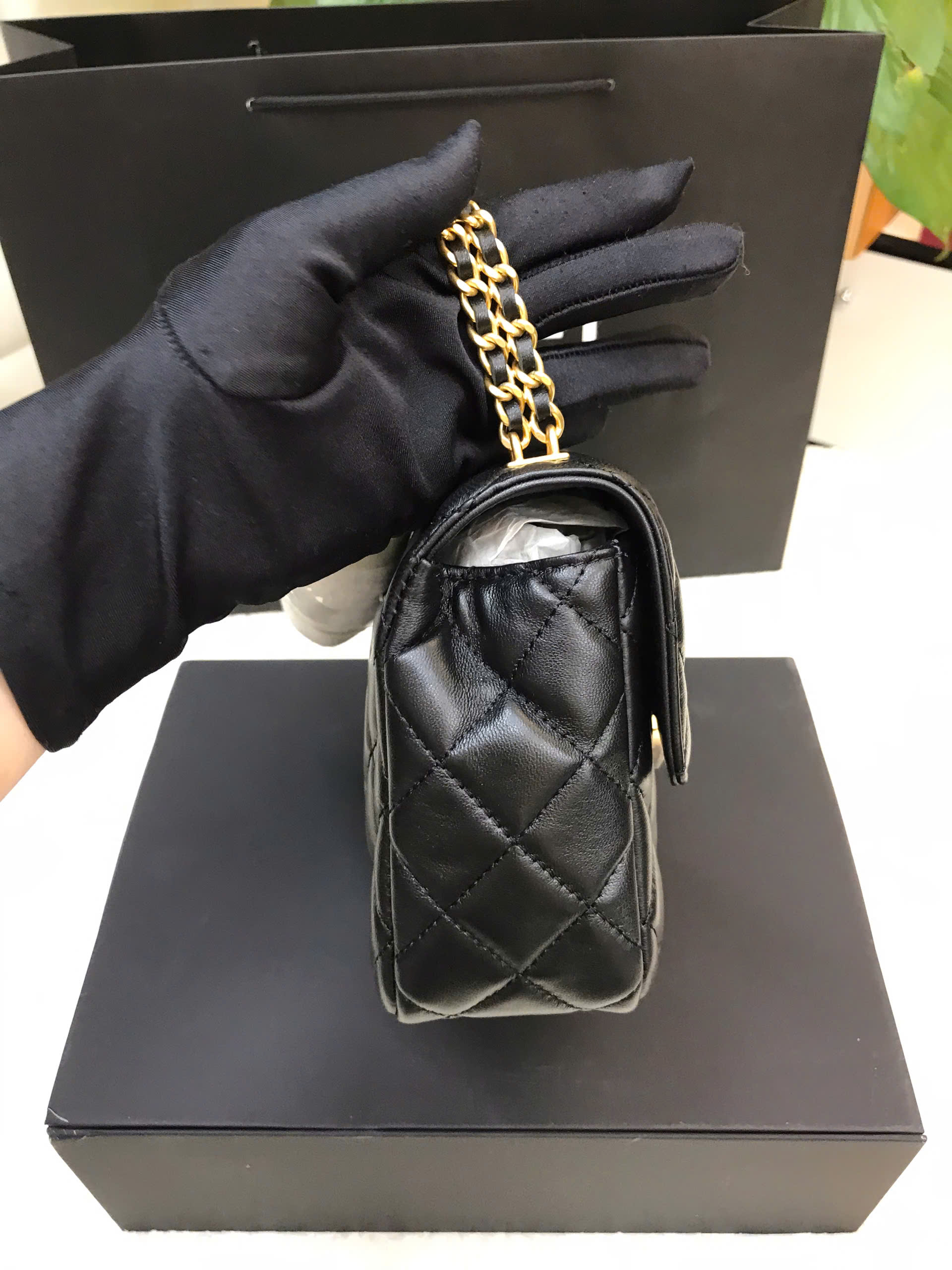 Túi Chanel Charm Black Vip Màu Đen Size 20.5cm