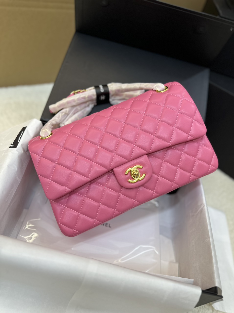 Túi Xách Chanel Classic Flap Màu Hồng Size 25cm