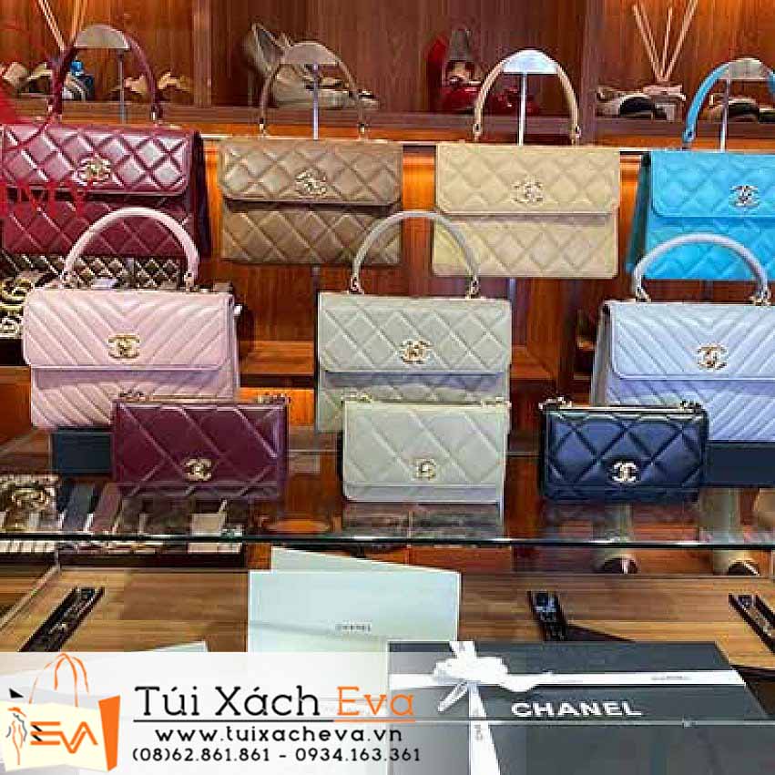 Túi Xách Chanel Trendy Bag Siêu Cấp Màu Kem Đẹp.