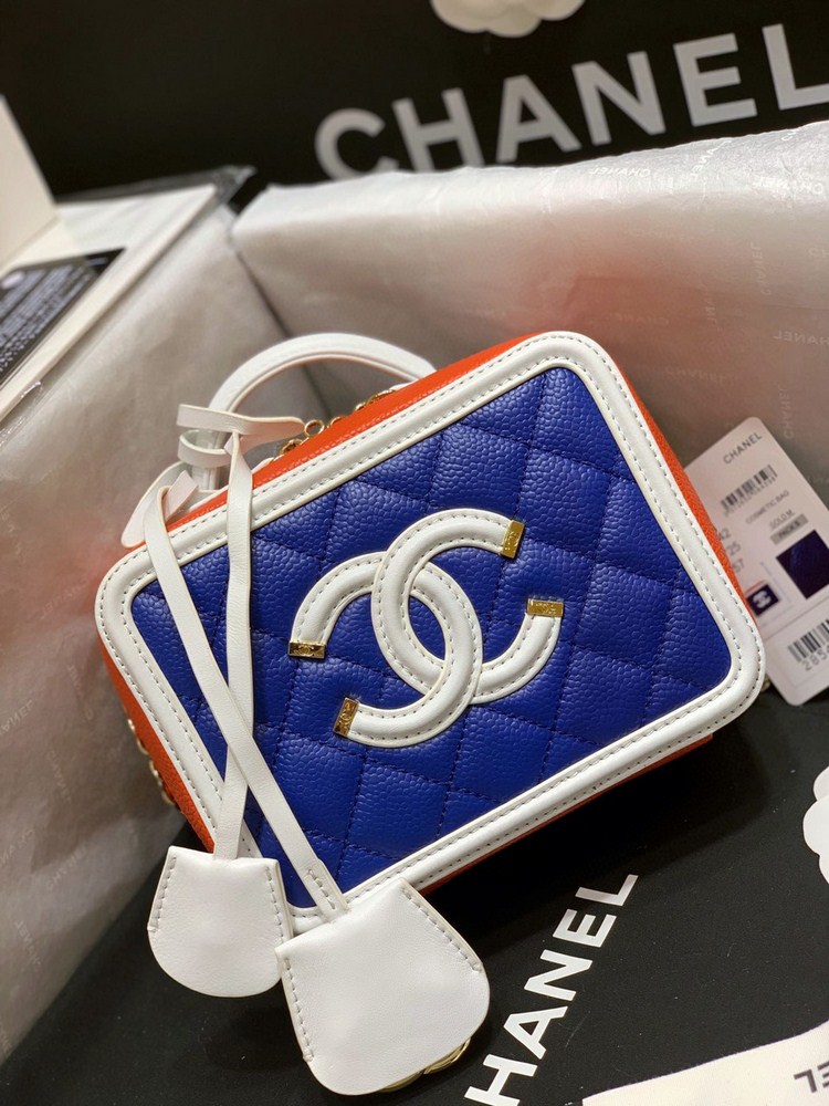 Túi Xách Chanel Case Vip Màu Xanh Size 17cm