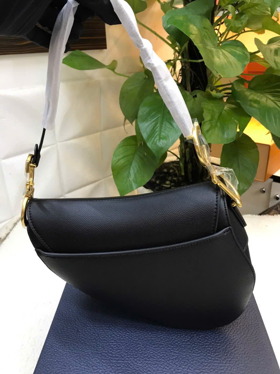 Túi Dior Saddle Bag With Strap Super Màu Đen Size 25.5cm