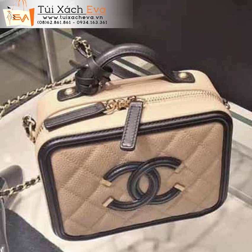 Túi Xách Chanel Vanity Bag Siêu Cấp Màu Cam Đẹp.