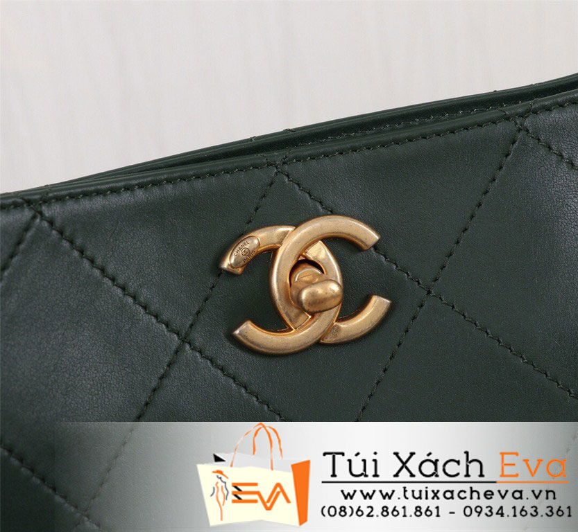 Túi Xách Chanel Hobo Handbag Siêu Cấp Màu Xanh Lá Đậm A57573