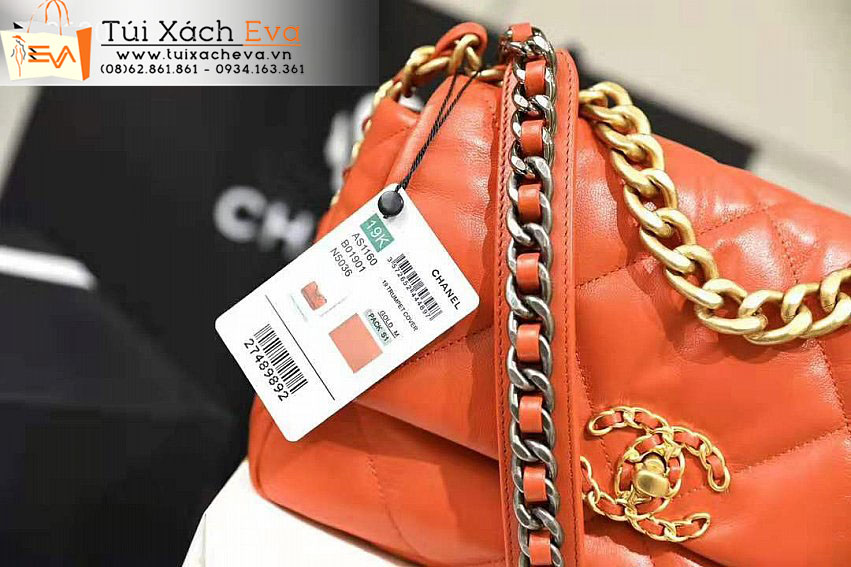 Túi Xách Chanel 19 Bag Siêu Cấp Màu Cam Đẹp.