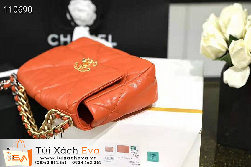Túi Xách Chanel 19 Bag Siêu Cấp Màu Cam Đẹp.