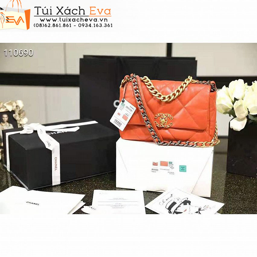 Túi Xách Chanel 19 Bag Siêu Cấp Màu Cam Đẹp.