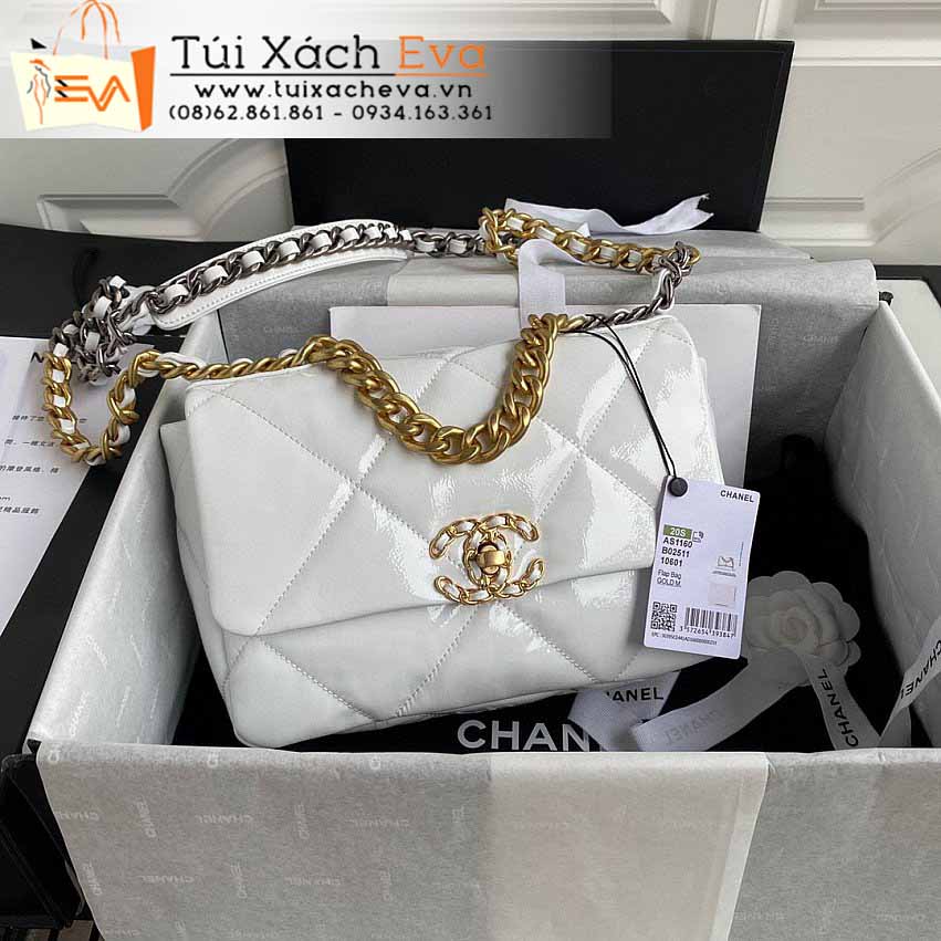 Túi Xách Chanel 19 Bag Siêu Cấp Màu Trắng Đẹp M1160.