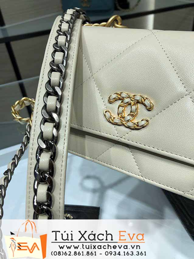 Túi Xách Chanel 19 Bag Siêu Cấp Màu Trắng Đẹp M0957.