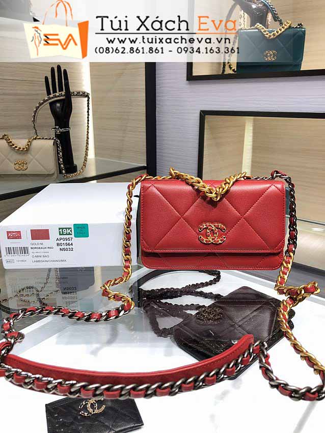 Túi Xách Chanel 19 Bag Siêu Cấp Màu Đỏ Đẹp M0957.