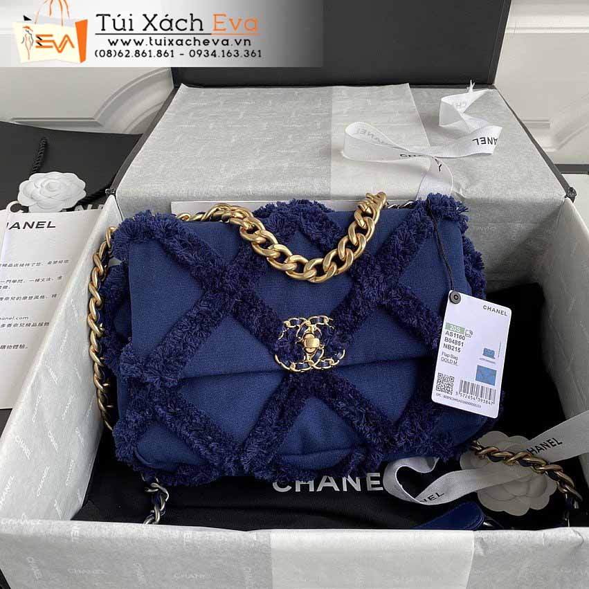Túi Xách Chanel 19 Flap Bag Siêu Cấp Màu Xanh Dương Đẹp.
