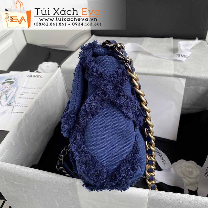 Túi Xách Chanel 19 Flap Bag Siêu Cấp Màu Xanh Dương Đẹp.