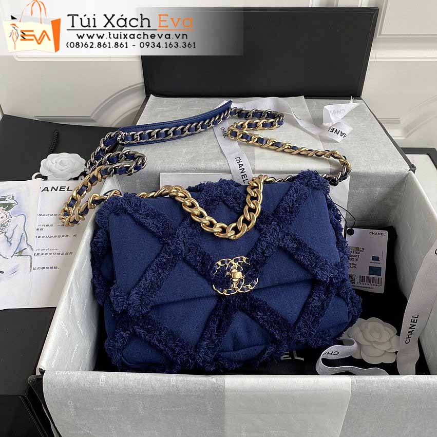Túi Xách Chanel 19 Flap Bag Siêu Cấp Màu Xanh Dương Đẹp.