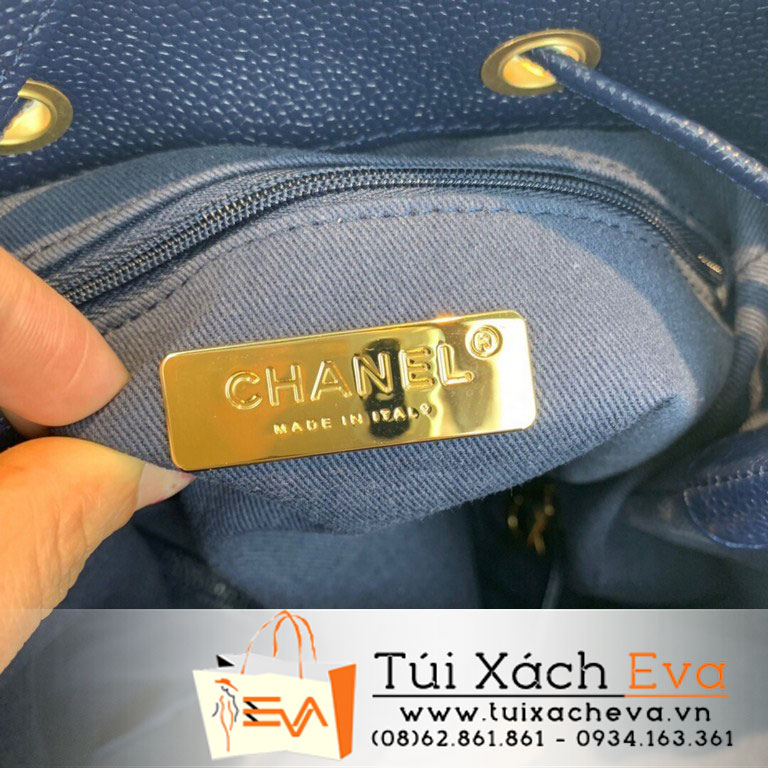 Túi Xách Chanel Drawstring Bag Siêu Cấp Màu Xanh Dương AS0310