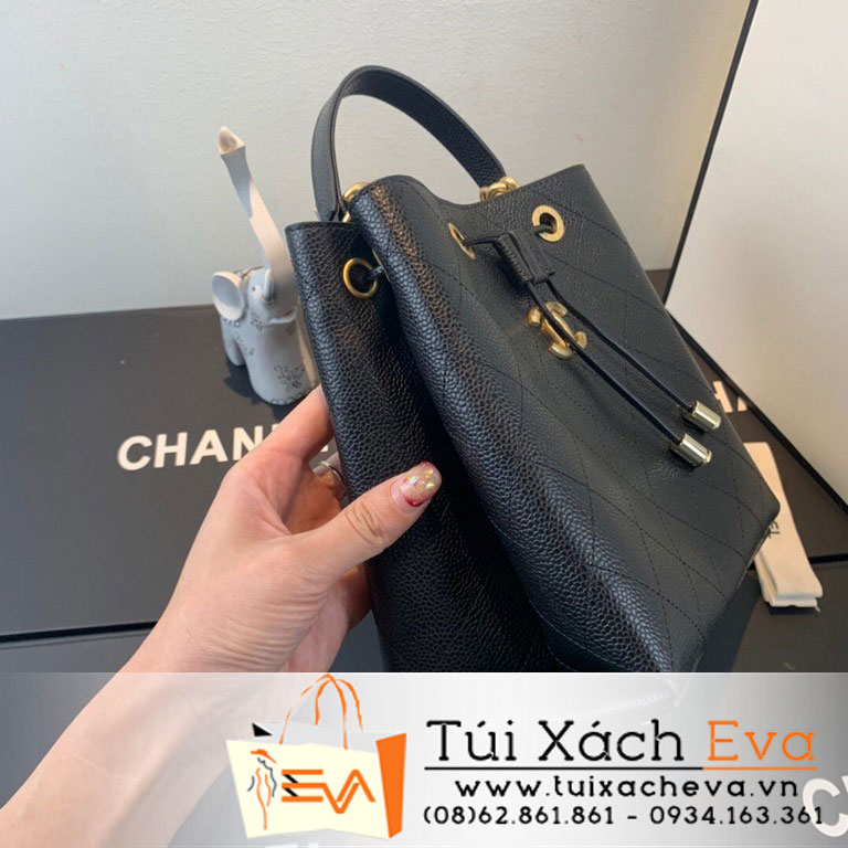 Túi Xách Chanel Drawstring Bag Siêu Cấp Màu Đen AS0310