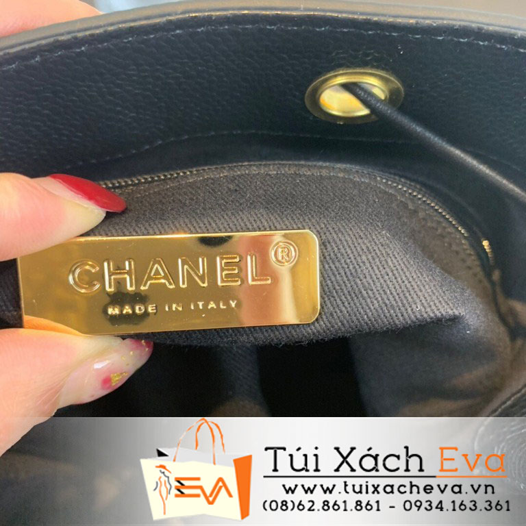 Túi Xách Chanel Drawstring Bag Siêu Cấp Màu Đen AS0310