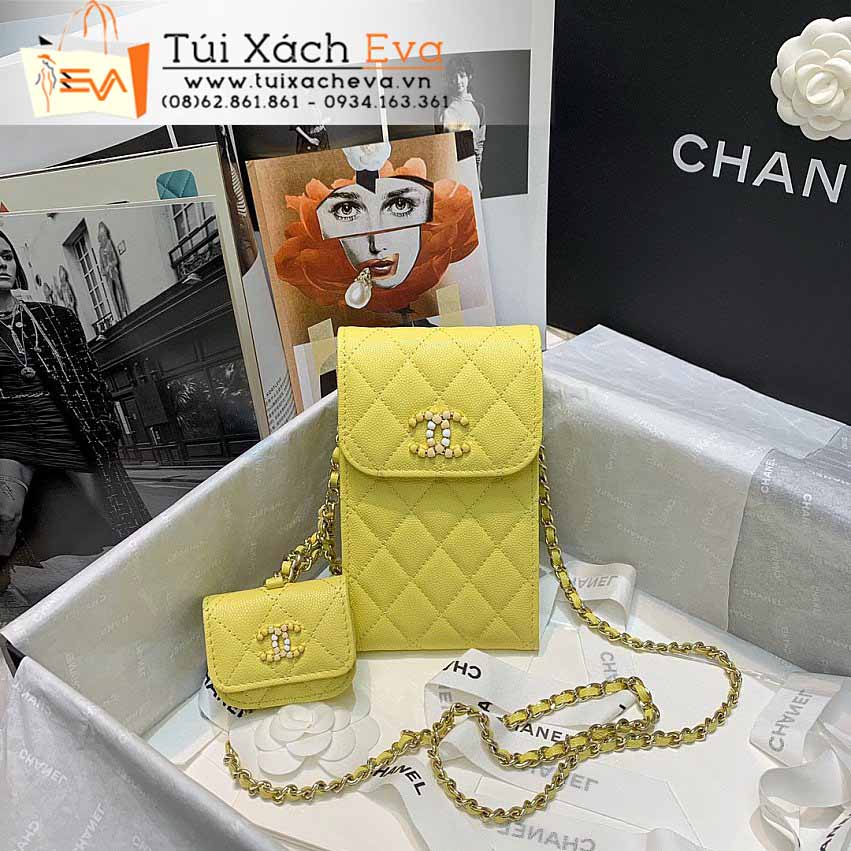 Túi Xách Chanel Airpods Bag Siêu Cấp Màu Vàng Đẹp M81069.