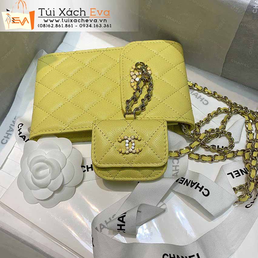 Túi Xách Chanel Airpods Bag Siêu Cấp Màu Vàng Đẹp M81069.