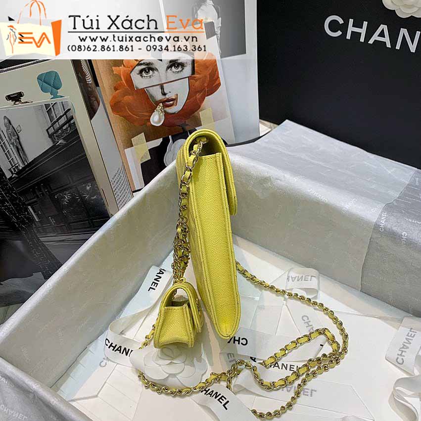 Túi Xách Chanel Airpods Bag Siêu Cấp Màu Vàng Đẹp M81069.