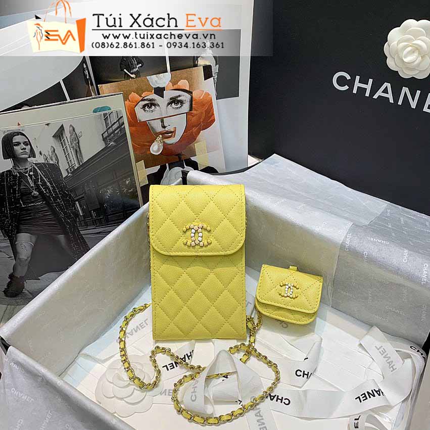 Túi Xách Chanel Airpods Bag Siêu Cấp Màu Vàng Đẹp M81069.