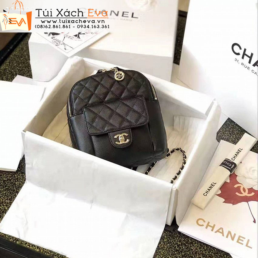 Balo Chanel Backpack Mini Bag Siêu Cấp Màu Đen Đẹp M27500.