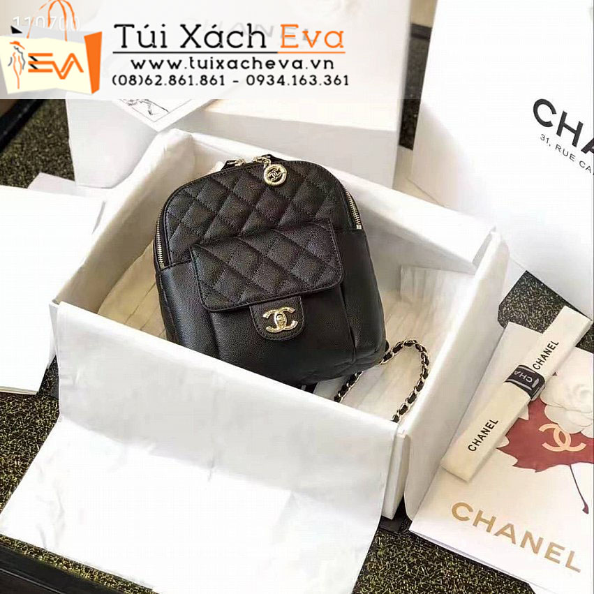 Balo Chanel Backpack Mini Bag Siêu Cấp Màu Đen Đẹp M27500.