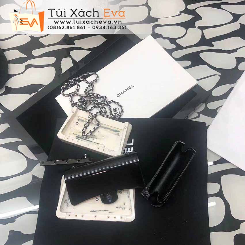 Túi Xách Chanel Bag Siêu Cấp Màu Trắng Phối Đen Đẹp.
