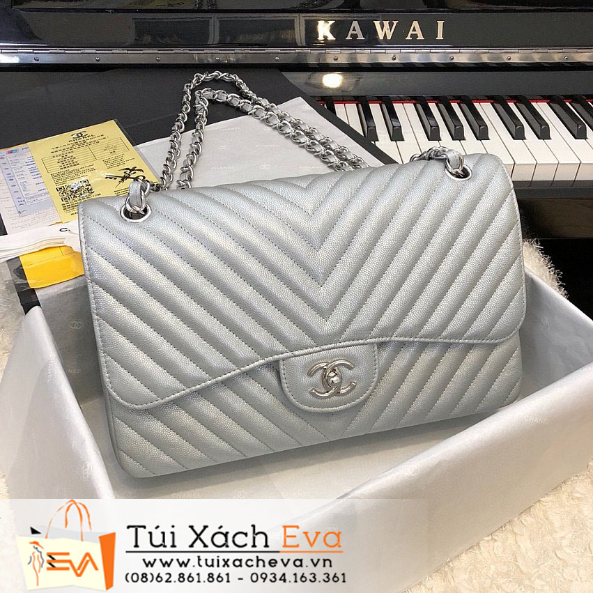 Túi Xách Chanel Bag Siêu Cấp Màu Xám Đẹp M1113.
