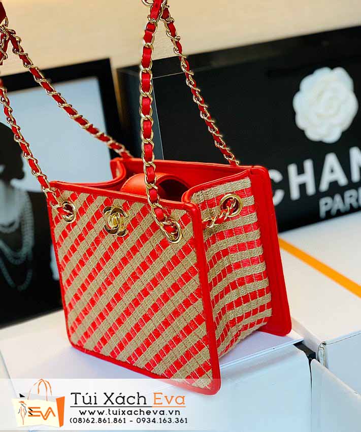 Túi Xách Chanel Bag Siêu Cấp Màu Đỏ Sọc Đẹp.