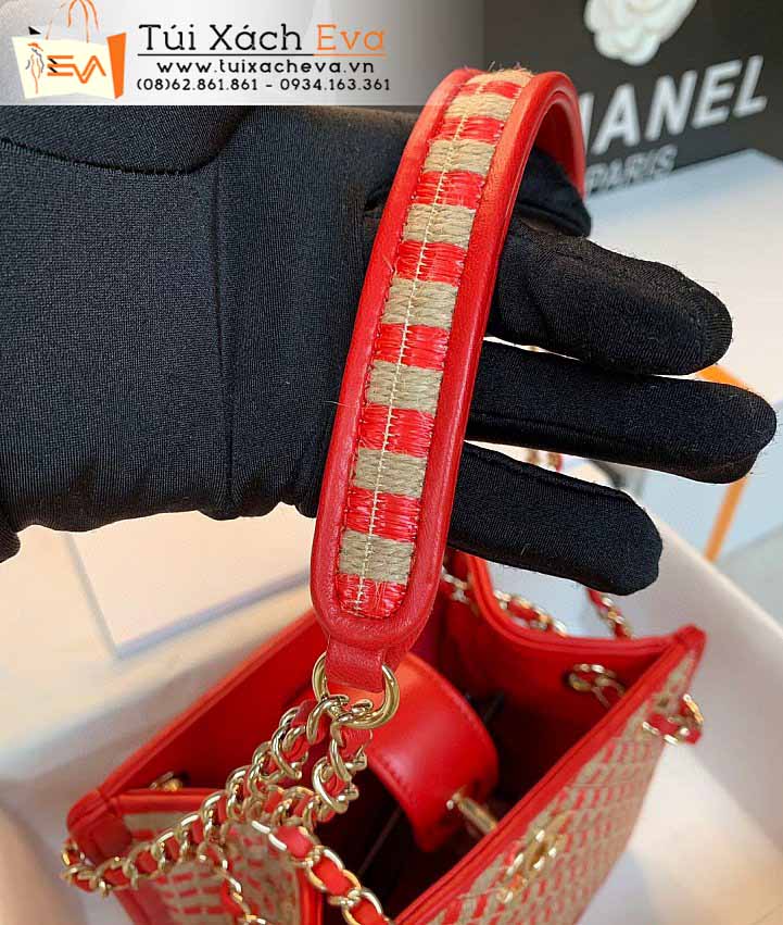 Túi Xách Chanel Bag Siêu Cấp Màu Đỏ Sọc Đẹp.