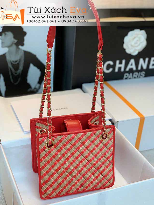 Túi Xách Chanel Bag Siêu Cấp Màu Đỏ Sọc Đẹp.