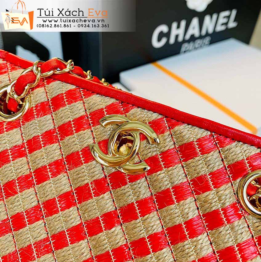 Túi Xách Chanel Bag Siêu Cấp Màu Đỏ Sọc Đẹp.