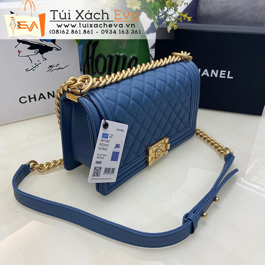 Túi Xách Chanel Boy Bag Siêu Cấp Màu Xanh Đẹp M67086.